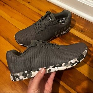 NoBull Outwork Super Fabric Gray/ Black Athletic Trainer, Camo Sole, M- 7.5, W-9